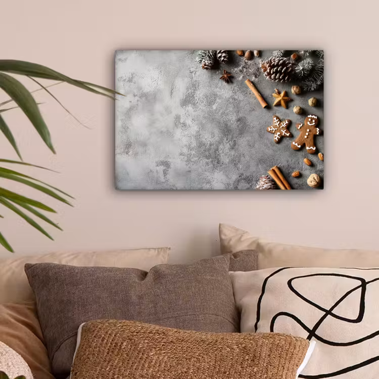 Kerst - Bakken - Grijs - Landelijk canvas 2cm klein -sfeer1