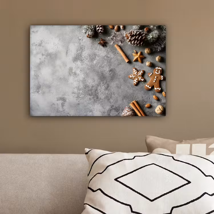 Kerst - Bakken - Grijs - Landelijk canvas 2cm klein -sfeer3