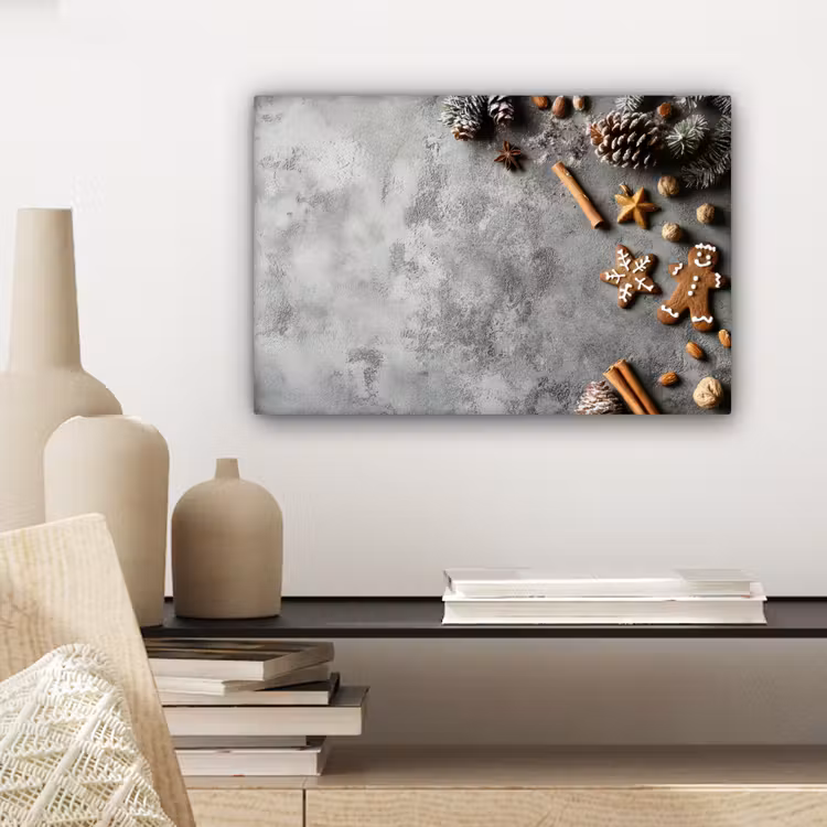 Kerst - Bakken - Grijs - Landelijk canvas 2cm klein -sfeer6