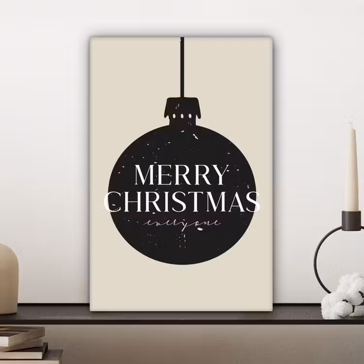 Kerstballen - Japandi - Christmas - Zwarte kerstballen canvas 2cm klein -sfeer6
