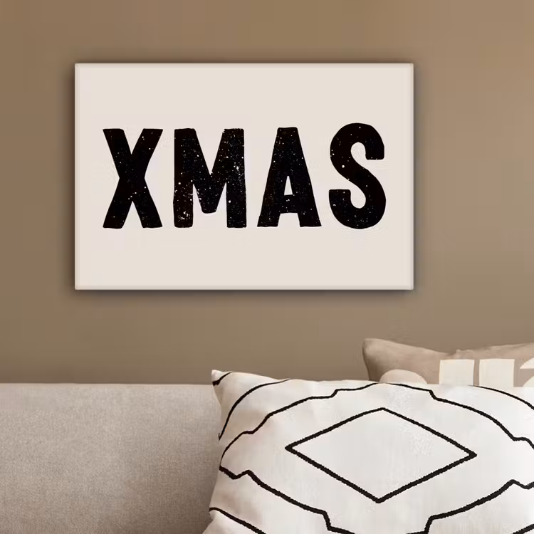 Kerst - Beige - Quotes - Xmas - Feestdagen canvas 2cm klein -sfeer3