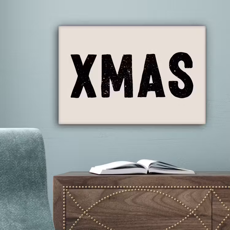 Kerst - Beige - Quotes - Xmas - Feestdagen canvas 2cm klein -sfeer4
