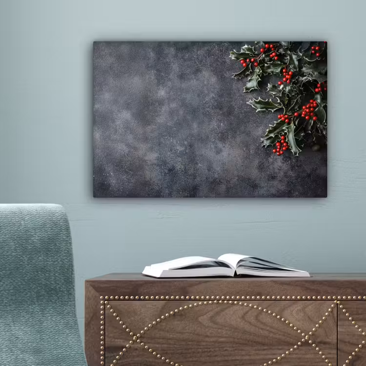 Christmas - Takken - Winter - Rood canvas 2cm klein -sfeer4
