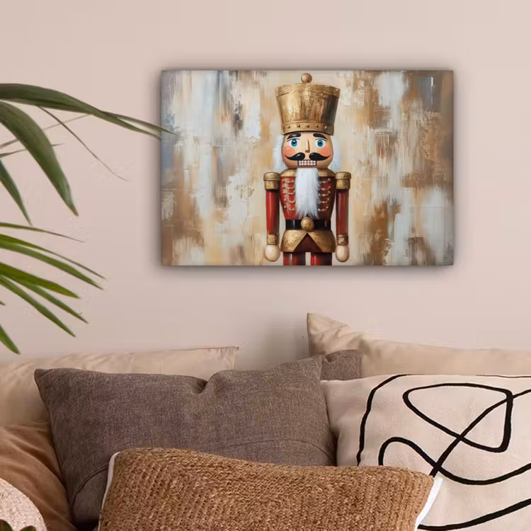 Kerst - Poppetje - Abstract canvas 2cm klein -sfeer1