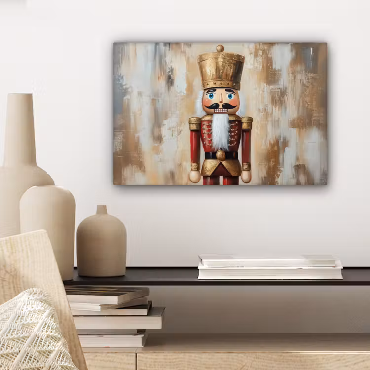 Kerst - Poppetje - Abstract canvas 2cm klein -sfeer6