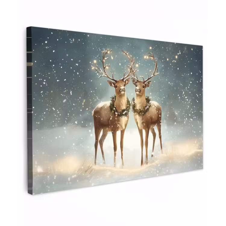 Kerstmagie - Winterwoud - Rendier canvas 2cm klein -z3d