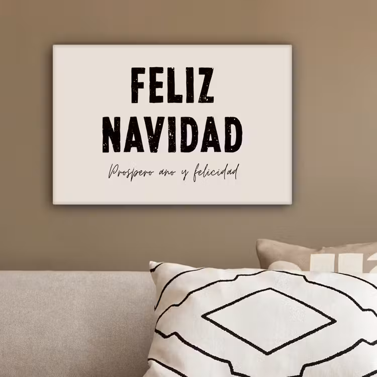 Kerst - Quotes - Feliz navidad - Kerstmis - Feestdagen canvas 2cm klein -sfeer3