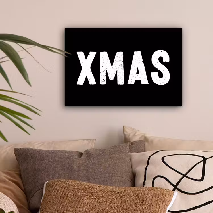 Kerst - Quotes - Xmas - Zwart - Feestdagen canvas 2cm klein -sfeer1