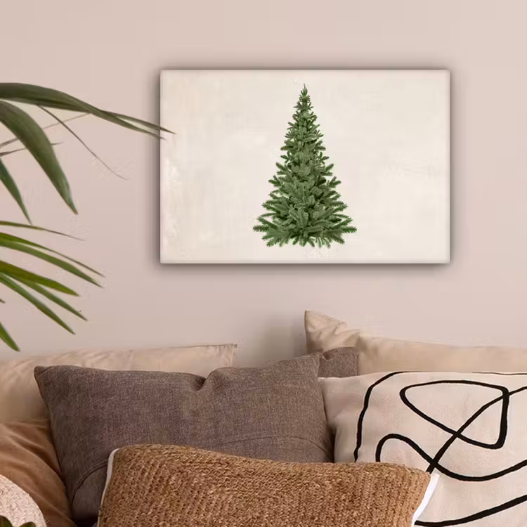 Kerstboom - Groen - Kerstmis - Feestdagen canvas 2cm klein -sfeer1