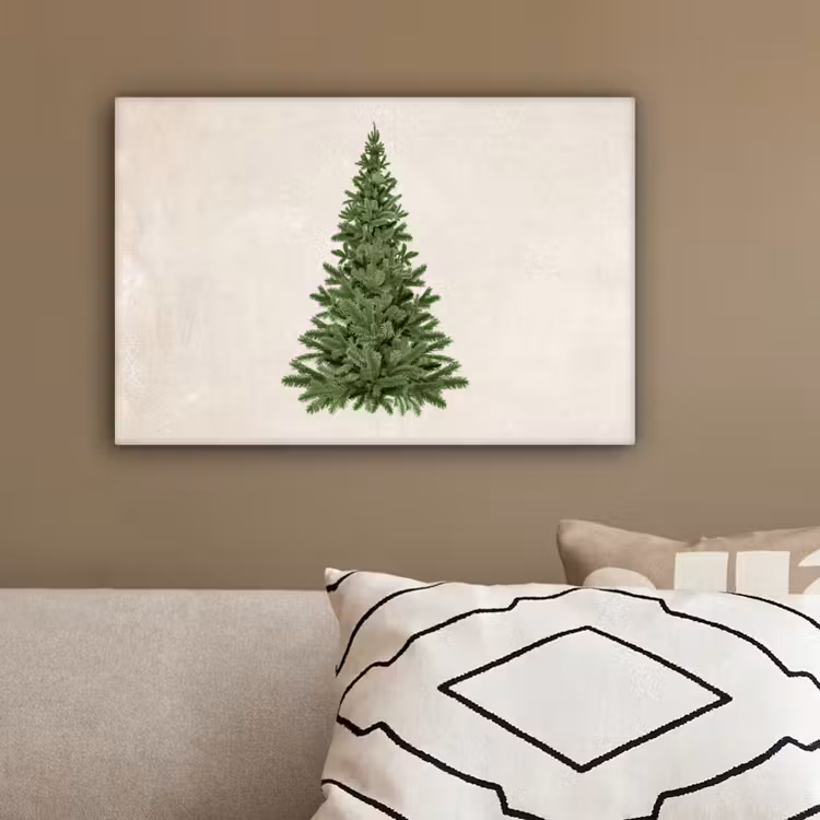 Kerstboom - Groen - Kerstmis - Feestdagen canvas 2cm klein -sfeer3