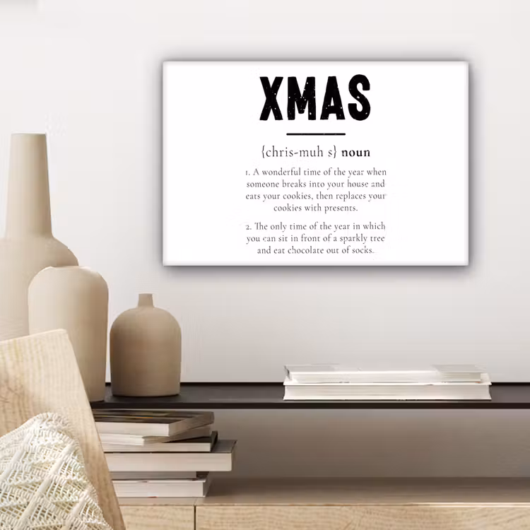 Kerst - Wit - Xmas - Quotes - Feestdagen canvas 2cm klein -sfeer6