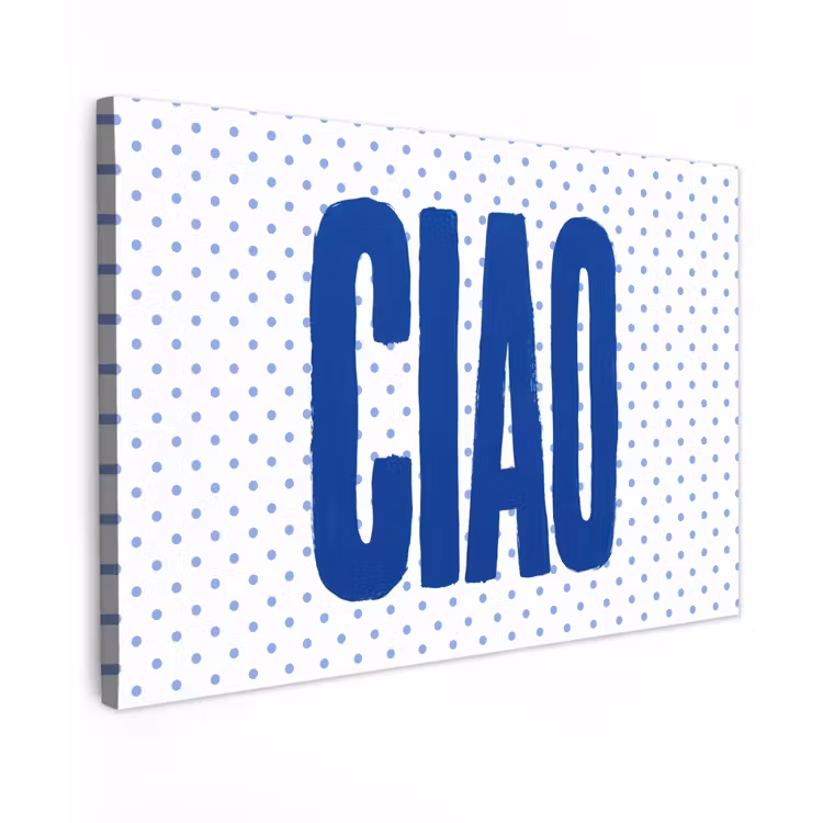 Ciao - Stippen - Roze - Wit canvas 2cm klein -z3d