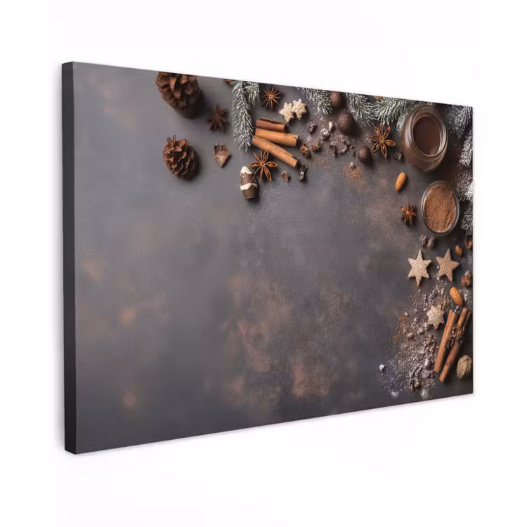 Kaneel - Christmas - Bruin - Brons canvas 2cm klein -z3d