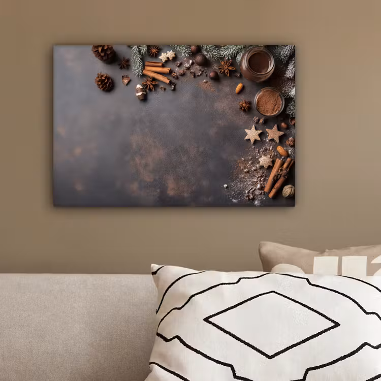 Kaneel - Christmas - Bruin - Brons canvas 2cm klein -sfeer3