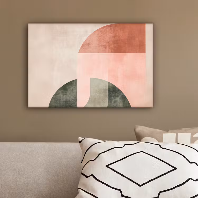 Cirkel - Abstract - Roze canvas 2cm klein -sfeer3