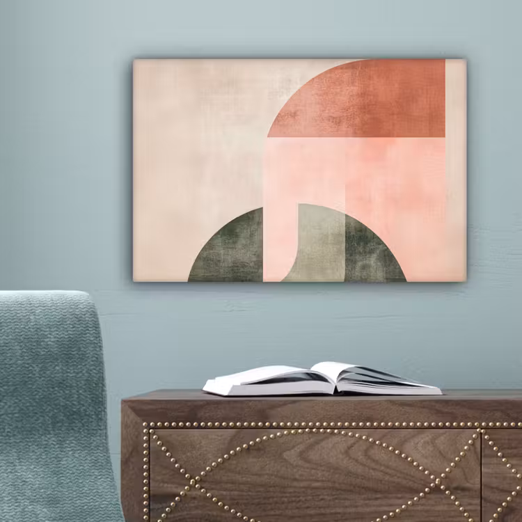 Cirkel - Abstract - Roze canvas 2cm klein -sfeer4