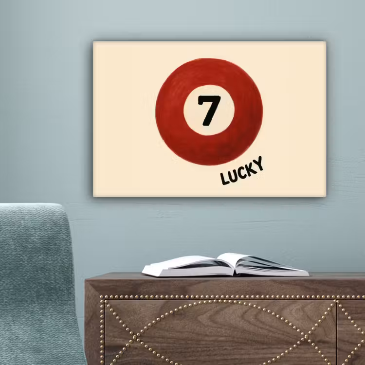 Cirkel - Zeven - Lucky - Rood canvas 2cm klein -sfeer4