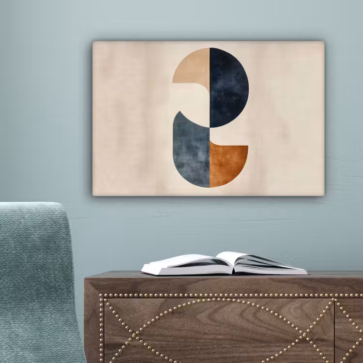 Cirkels - Abstract - Kleurrijk canvas 2cm klein -sfeer4