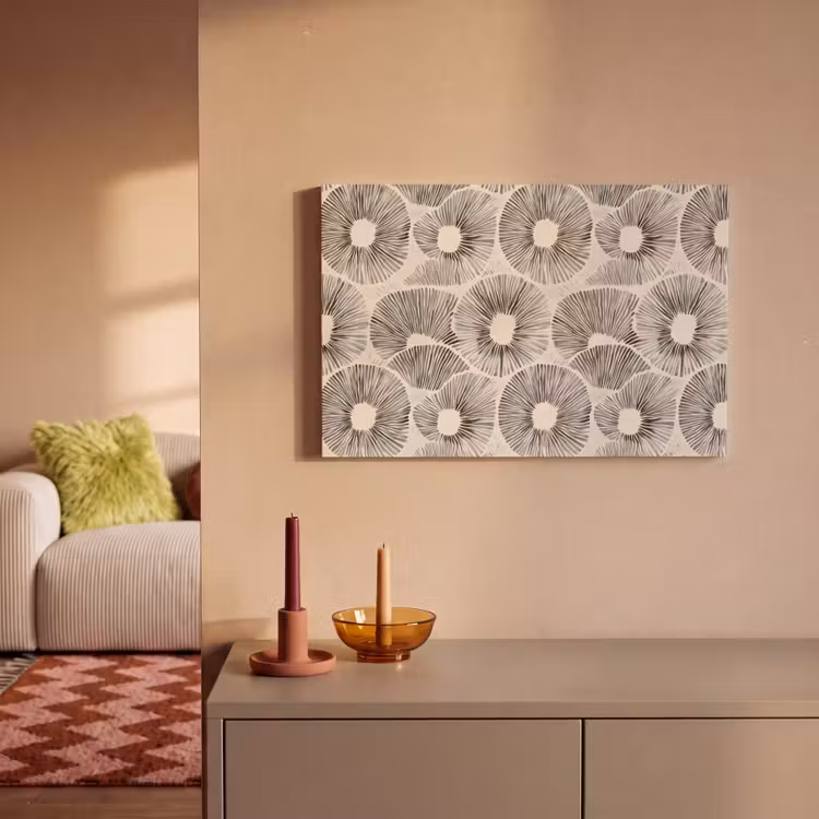 Cirkels - Patroon - Zwart canvas 2cm klein 34 -sfeer1