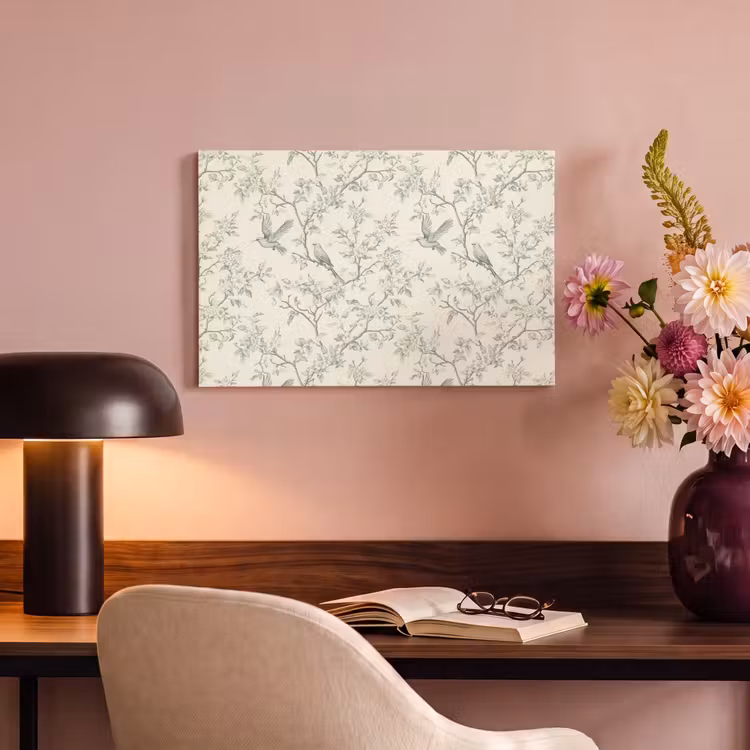 Klassiek - Vogels - Groen canvas 2cm klein 34 -sfeer4