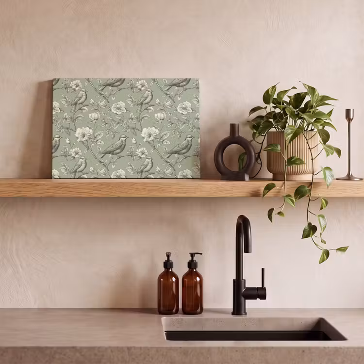Klassiek - Botanisch - Groen canvas 2cm klein 34 -sfeer3