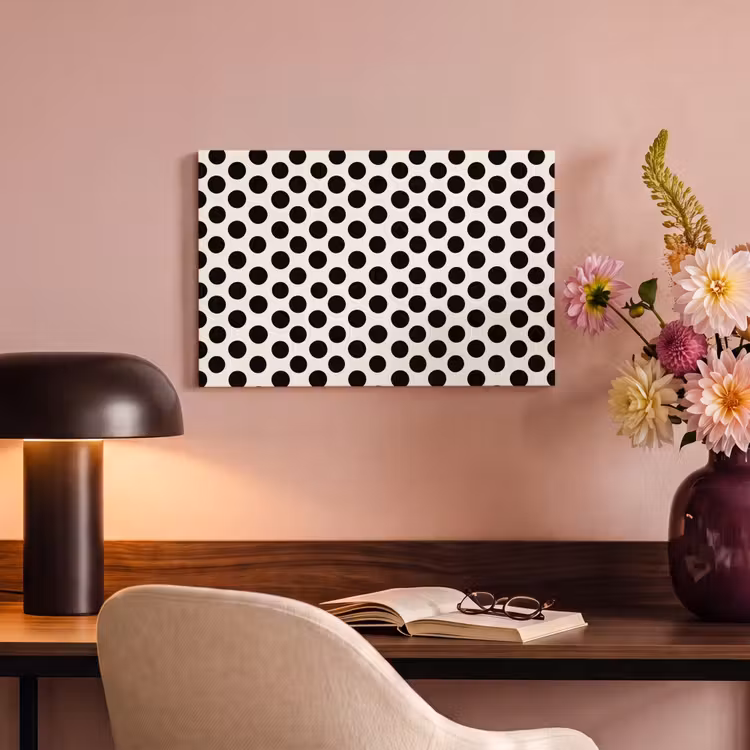 Klassiek - Stippen - Zwart canvas 2cm klein 34 -sfeer4
