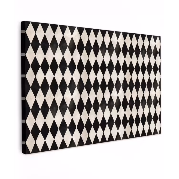Klassiek - Patroon - Zwart canvas 2cm klein 34 -z3d
