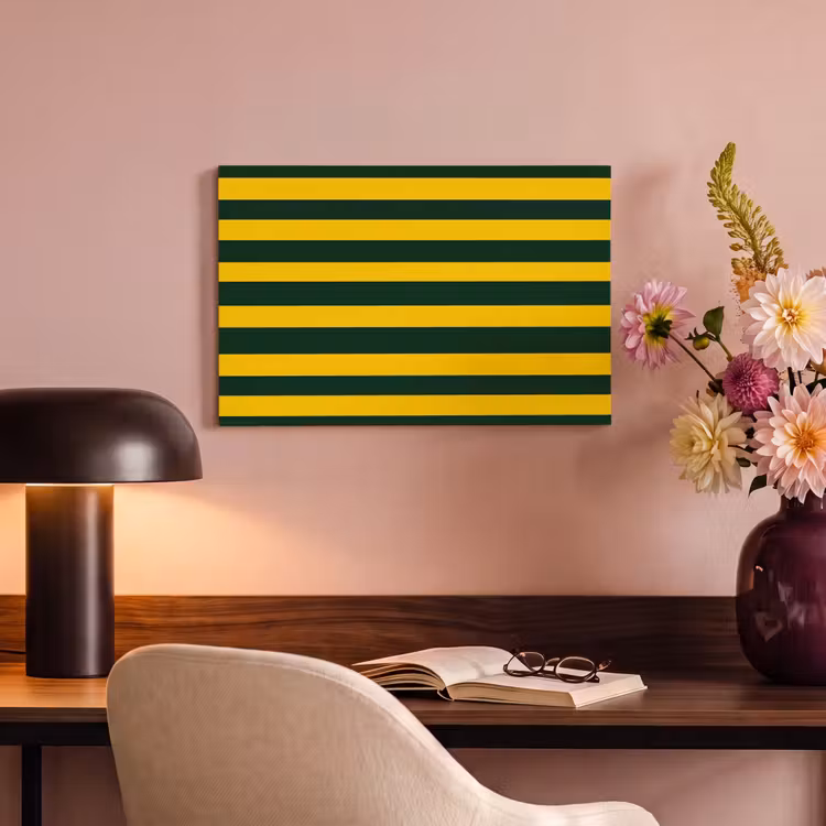 Klassiek - Strepen - Groen canvas 2cm klein 34 -sfeer4