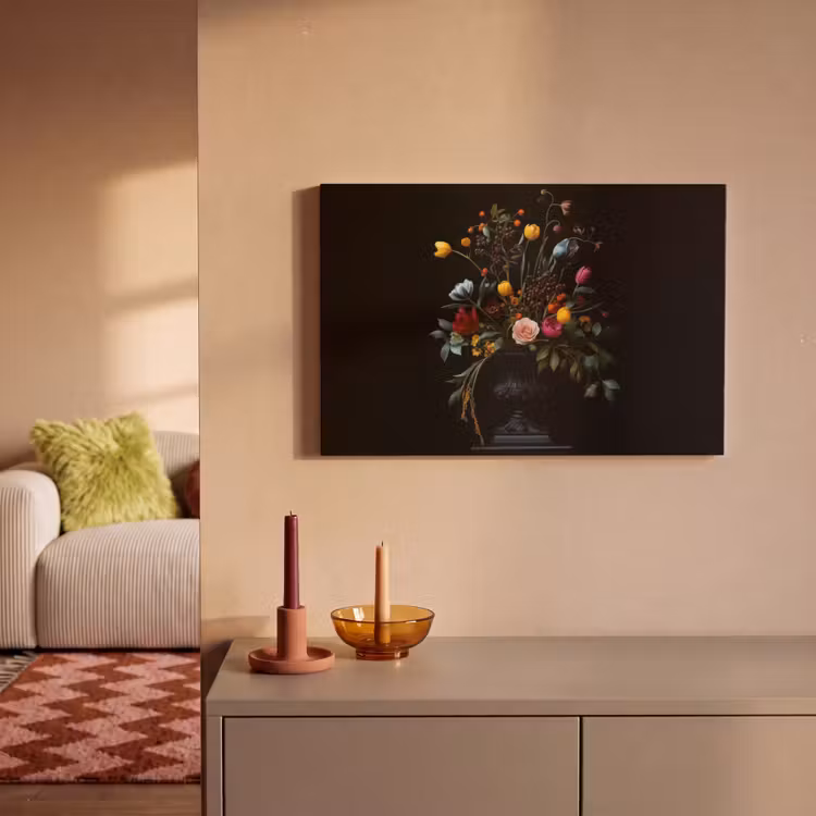 Klassiek - Vaas - Boeket - Bloemen canvas 2cm klein -sfeer1