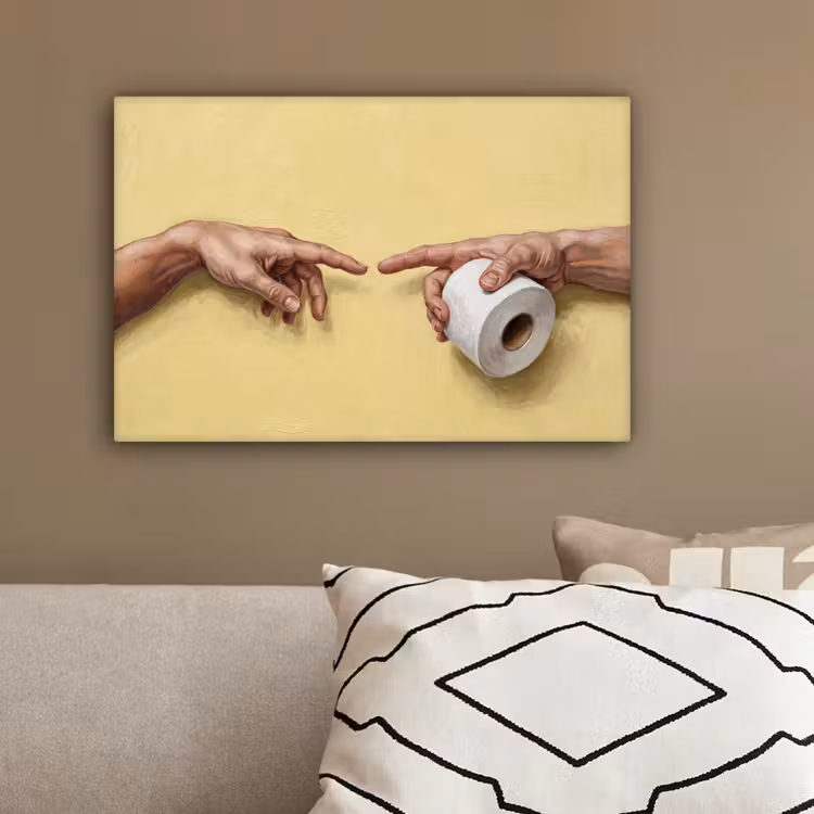 Klassiek - Kunst - Humor canvas 2cm klein -sfeer3