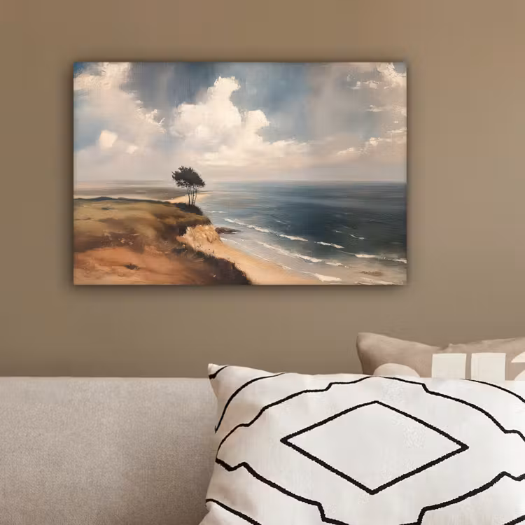 Klif - Zee - Boom canvas 2cm klein -sfeer3