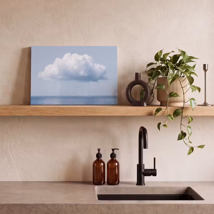 Canvas Print - Cloud - Rain - Nature - Wolk - Regen - Natuur canvas 2cm klein