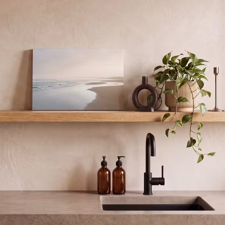 Kustlijn - Strand - Oceaan canvas 2cm klein -sfeer3