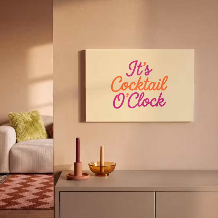 Cocktail O'Clock - Geel - Retro canvas 2cm klein -sfeer1