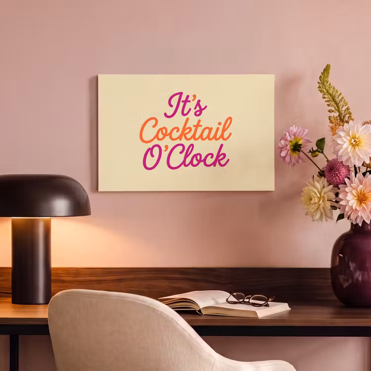Cocktail O'Clock - Geel - Retro canvas 2cm klein -sfeer4
