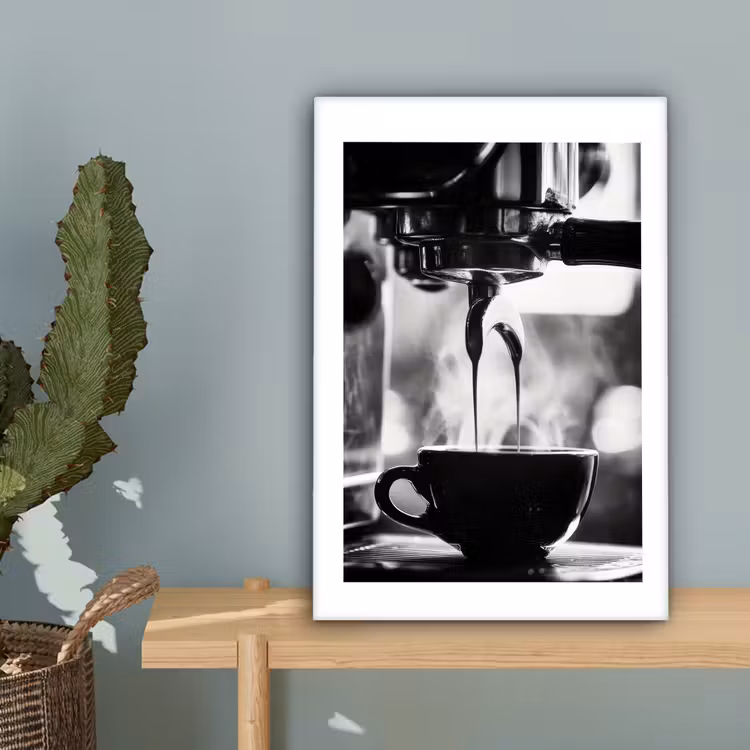 Coffee - Espresso - Koffiemachine - Kop canvas 2cm klein -sfeer4