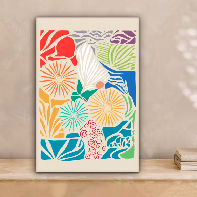 Kleurrijk - Abstract - Bloemen - Patronen canvas 2cm klein -sfeer1