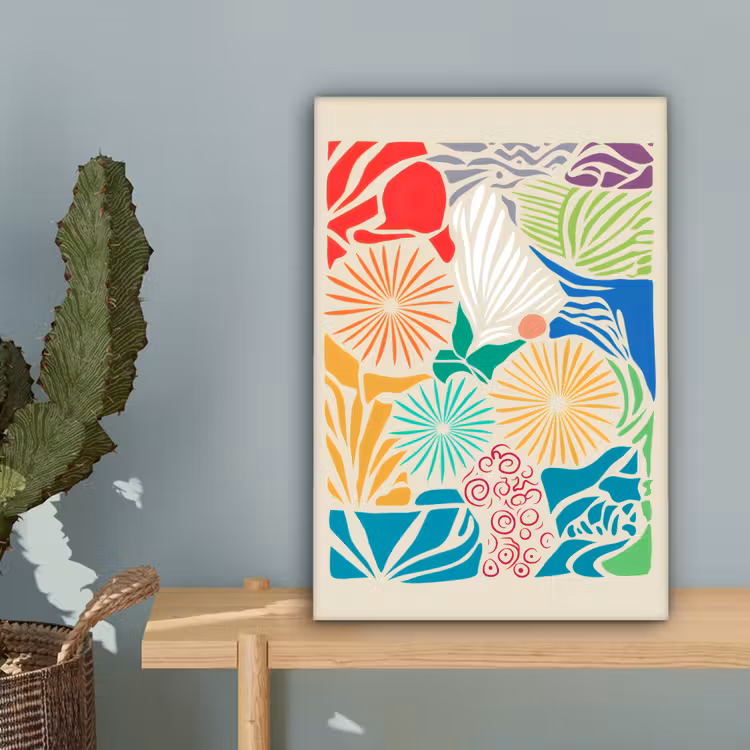 Kleurrijk - Abstract - Bloemen - Patronen canvas 2cm klein -sfeer4