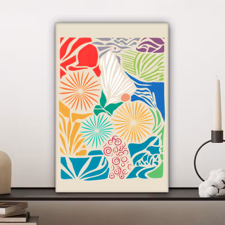 Kleurrijk - Abstract - Bloemen - Patronen canvas 2cm klein -sfeer6