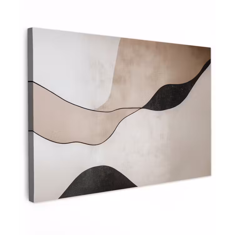 Contourlijnen - Abstracte landschap canvas 2cm klein -z3d