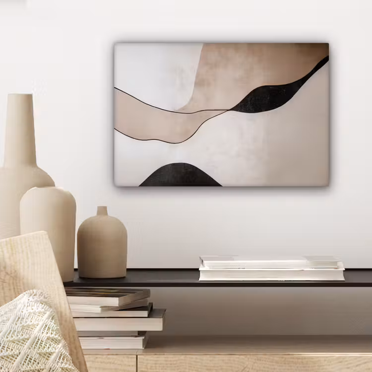Contourlijnen - Abstracte landschap canvas 2cm klein -sfeer6