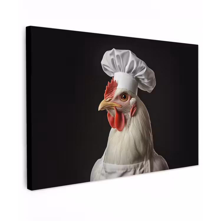 Kok - Rood - Kip canvas 2cm klein -z3d