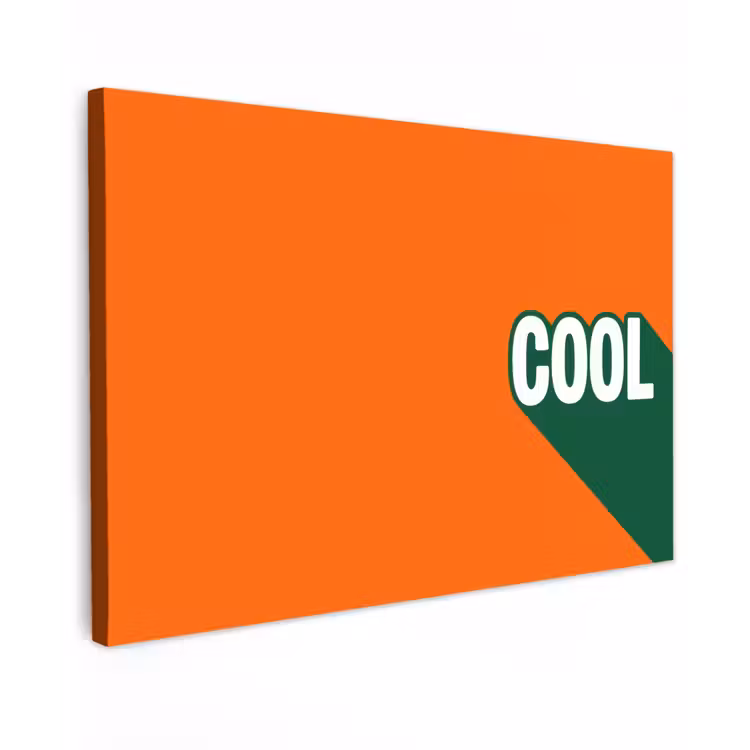 Cool - Oranje - Groen canvas 2cm klein -z3d