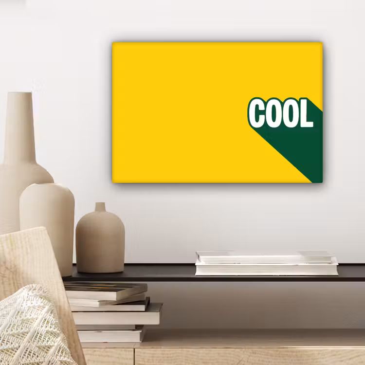 Cool - Geel - Groen canvas 2cm klein -sfeer6