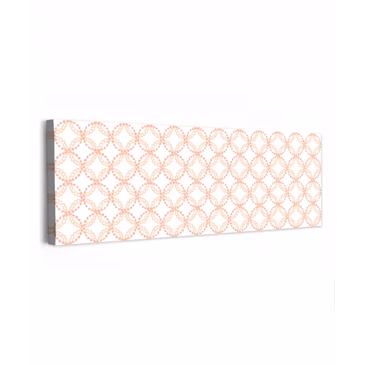 Koraalkleur - Vlechtmotief - Wit canvas 2cm klein 828 -z3d