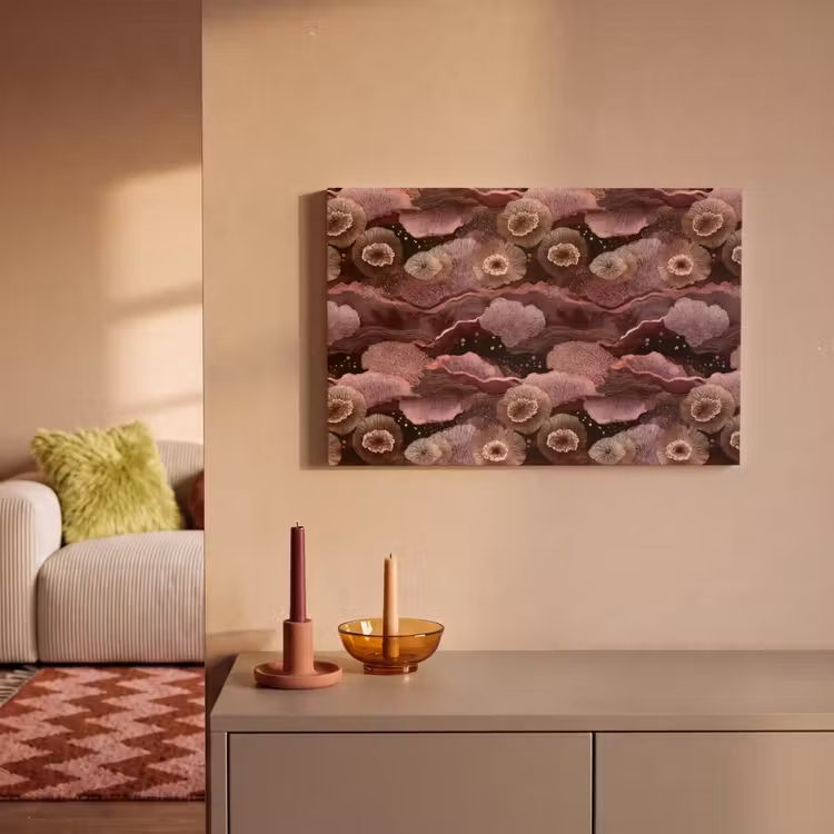 Koraal - Organisch - Roze canvas 2cm klein 34 -sfeer1