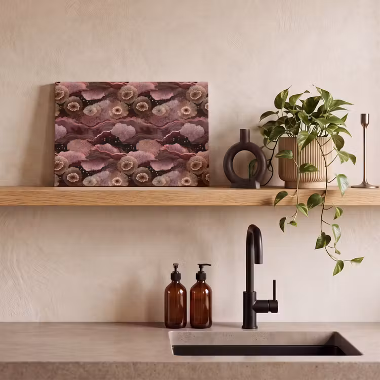 Koraal - Organisch - Roze canvas 2cm klein 34 -sfeer3