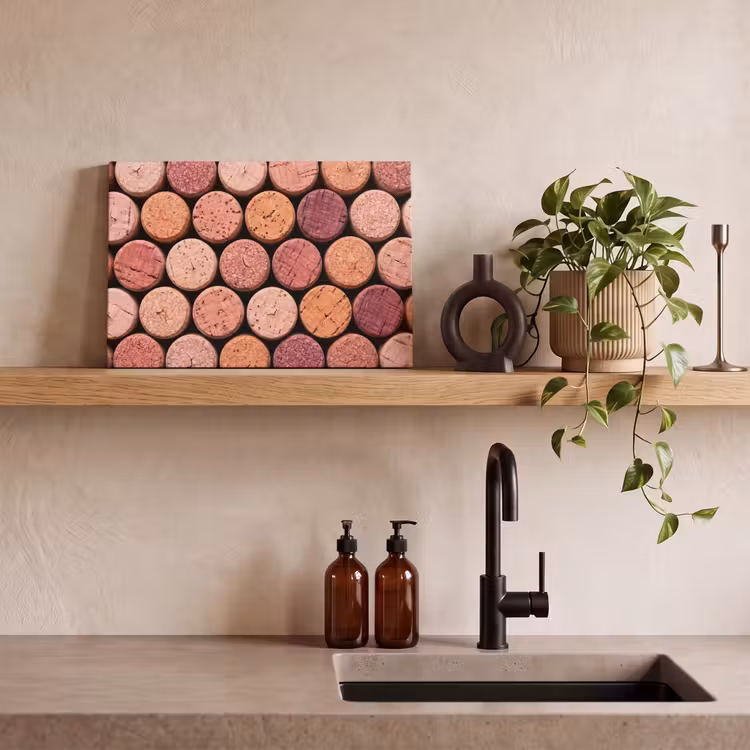 Kurk - Patroon - Abstract - Modern - Rood canvas 2cm klein -sfeer3