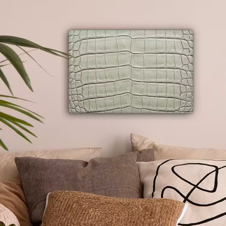 Krokodillenleer - Schubben - Groen canvas 2cm klein -sfeer1