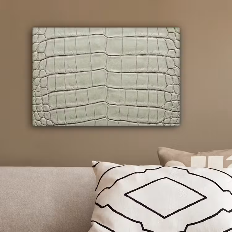 Krokodillenleer - Schubben - Groen canvas 2cm klein -sfeer3